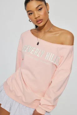 Soft Terry Off Shoulder Sweatshirt*Garage Clothing Shop