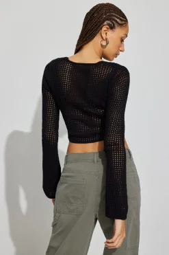 Square Neck Open Knit Sweater*Garage Clothing Best Sale